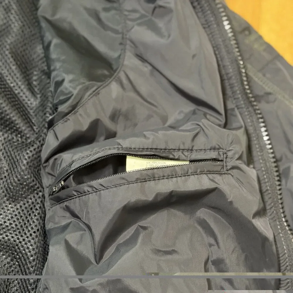 VTG Diesel Technical Nylon Flight Jacket Packable Windbreaker Zip Black Men XXXL